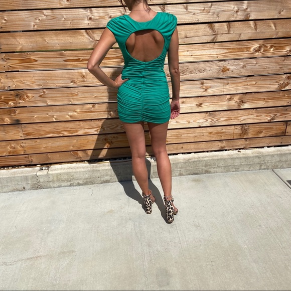 Bebe Mini Ruched Dress - Picture 3 of 12